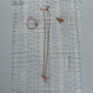 Elegant Rose Gold Jewelry Set